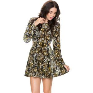 Volcom Velvet Cutout Mini Dress